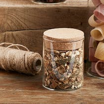Load image into Gallery viewer, Glass containers with cork stopper
